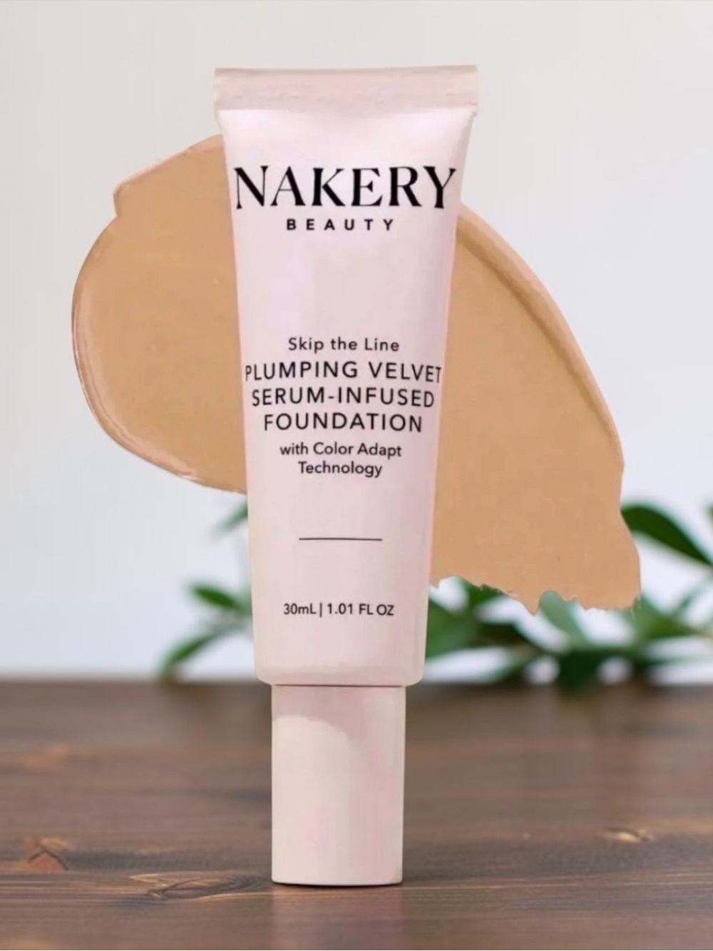 Nakery Beauty Plumping Velvet Serum-Infused Foundation - medium dark